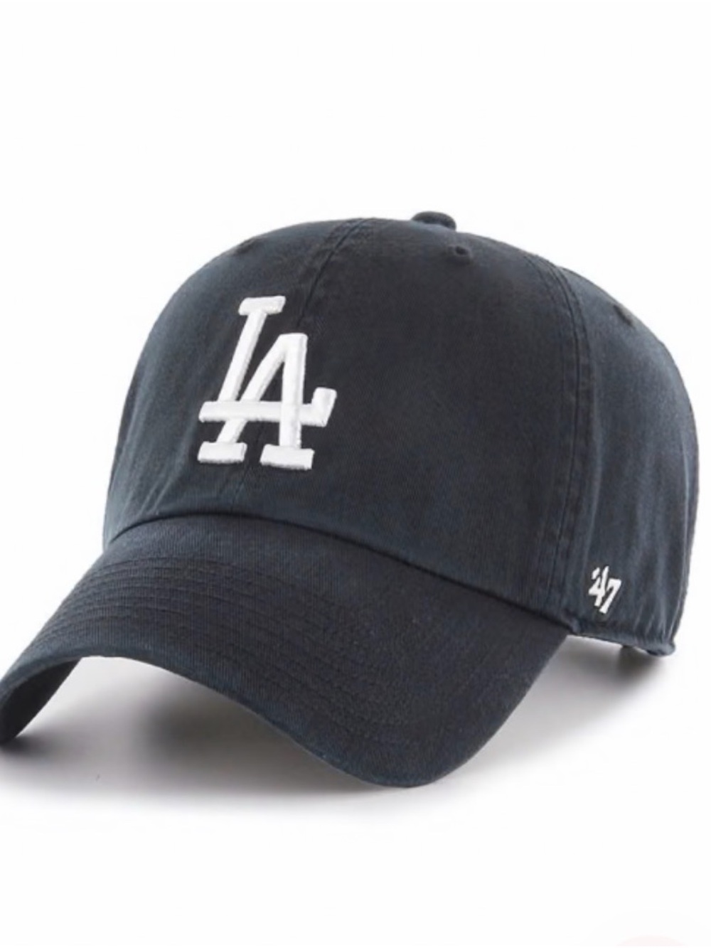 Dark gray ‘47 LA Dodgers black cap with white LA logo